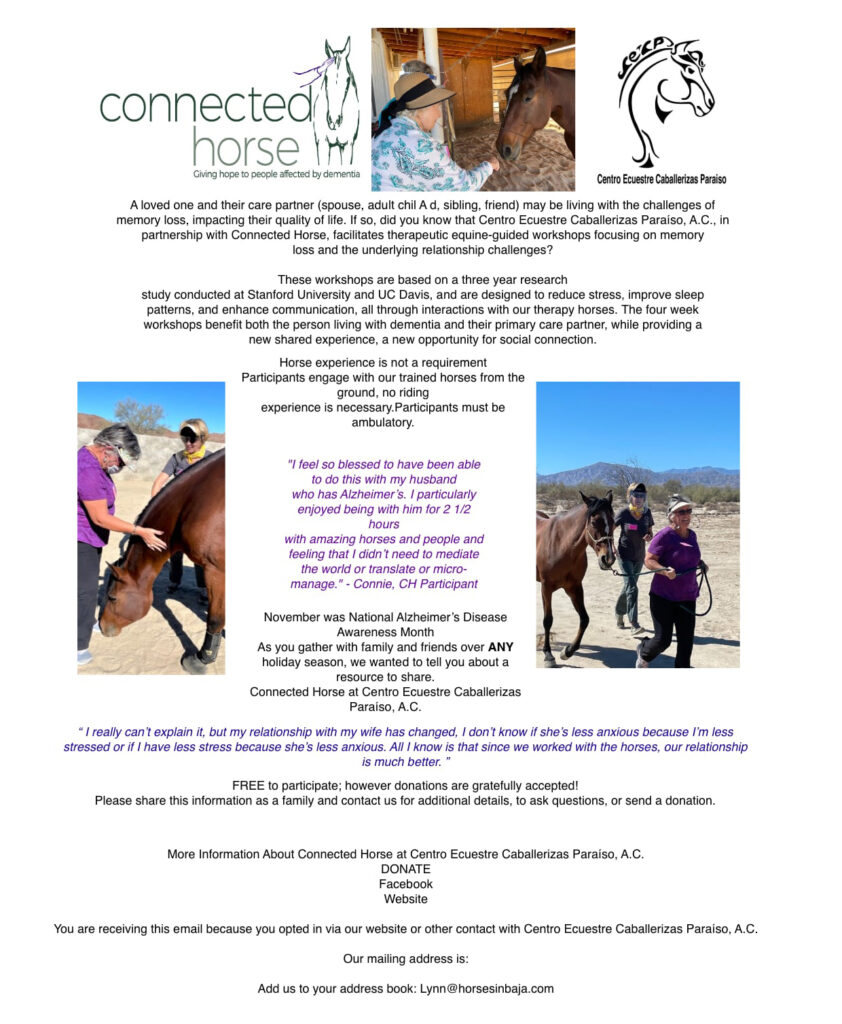 Connected horse program